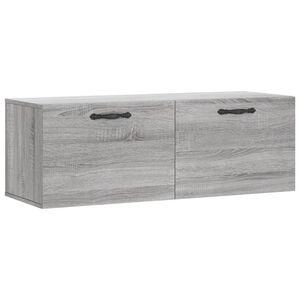 vidaXL v&aelig;gskab 100x36,5x35 cm konstrueret tr&aelig; gr&aring; sonoma-eg