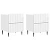 vidaXL Natskab 2 pcs Hvid h&oslash;jglans 43 x 34,5 x 49,5 cm Konstrueret tr&aelig;