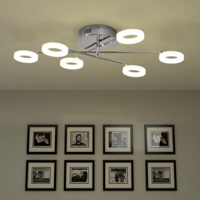 vidaXL LED-loftslampe med 6 lys varm hvid