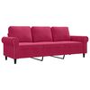vidaXL 3-personers sofa 180 cm fl&oslash;jl vinr&oslash;d