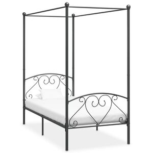 vidaXL sengestel til himmelseng 100 x 200 cm metal gr&aring;