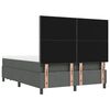 vidaXL Box spring seng med madras M&oslash;rkegr&aring; 160 x 200 cm Stof