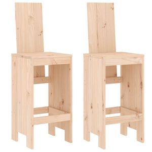 vidaXL barstole 2 stk. 40x42x120 cm massivt fyrretr&aelig;