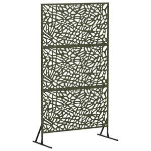 vidaXL Privatlivssk&aelig;rm 100 x 50 x 180 cm St&aring;l Olivengr&oslash;n