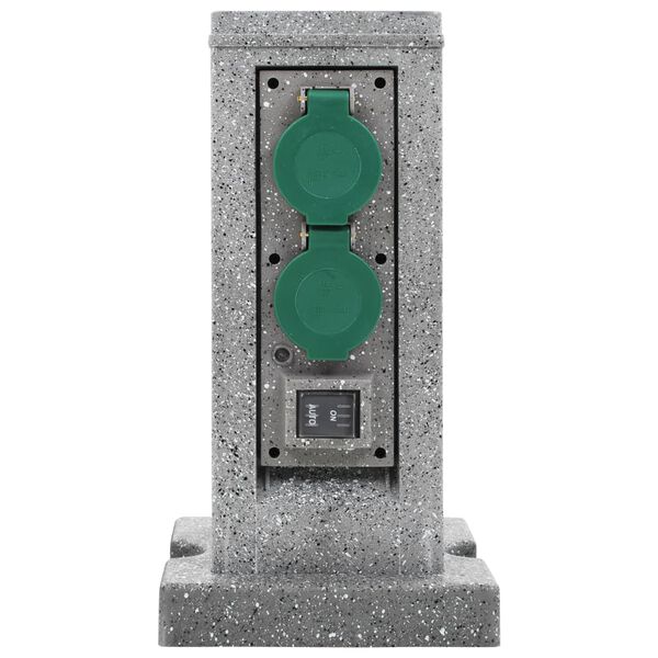 vidaXL stikdåsestolpe til haven med skumringssensor plastik