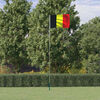vidaXL Belgien flag og flagstang 5,5 m aluminium