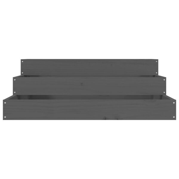 vidaXL plantekasse 78x78x27 cm massivt fyrretræ grå