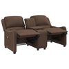 vidaXL 2-personers massagestol med kopholdere stof brun