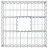 vidaXL Gabion h&oslash;jbed S&oslash;lv 60 x 60 x 20 cm Galvaniseret st&aring;l