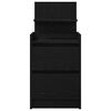 vidaXL sengebord med 2 skuffer 38x34x80 cm sort
