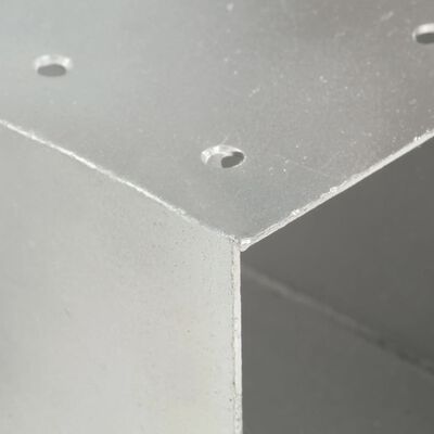 vidaXL stolpebeslag X-form 81x81 mm galvaniseret metal