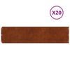 vidaXL Pl&aelig;nekant 20 pcs 25 x 103 cm Cortenst&aring;l Rusten