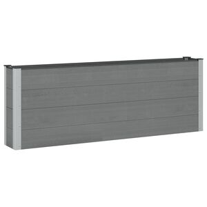 vidaXL H&oslash;jbed 2 stk. Sort 200 x 30 x 72 cm WPC og Aluminium