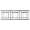vidaXL Gabion h&oslash;jbed S&oslash;lv 150 x 50 x 80 cm Galvaniseret st&aring;l