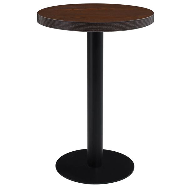 vidaXL bistrobord 60 cm MDF mørkebrun