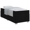 vidaXL Sengestel med madras Sort 90 x 190 cm Stof