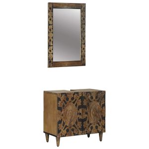 vidaXL Badev&aelig;relsesm&oslash;bel s&aelig;t 2 stk. Brun 62 x 33 x 58 cm