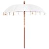 vidaXL Balinesisk Parasol Creme 220 x 220 x 260 cm