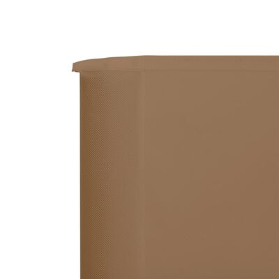 vidaXL 6-panels læsejl 800x120 cm stof gråbrun