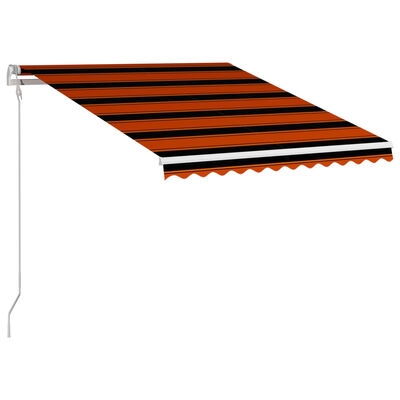 vidaXL automatisk foldemarkise 350 x 250 cm orange og brun