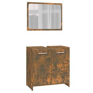 vidaXL badev&aelig;relsesm&oslash;bels&aelig;t konstrueret tr&aelig; r&oslash;get egetr&aelig;sfarve