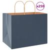 vidaXL papirposer 250 stk. med h&aring;ndtag 32x22x24 cm bl&aring;