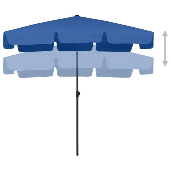 vidaXL strandparasol 200x125 cm azurblå