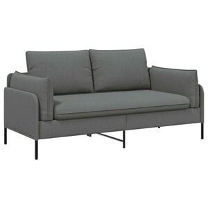 vidaXL 2-personers sofa M&oslash;rkegr&aring; 188 x 81 x 89 cm Stof
