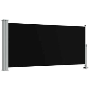 vidaXL sammenrullelig sidemarkise til terrassen 120 x 300 cm sort