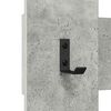 vidaXL V&aelig;gmonteret Jakkeholder V&aelig;gmonteret Beton Gr&aring; 65 x 3 x 100 cm