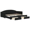 vidaXL daybed med udtr&aelig;k og skuffer 90x190 cm velour sort