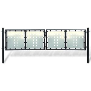 vidaXL sort hegnsl&aring;ge med enkelt d&oslash;r 300x75 cm