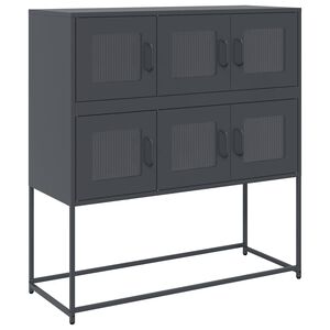 vidaXL sk&aelig;nk 100,5x39x107 cm koldvalset st&aring;l antracitgr&aring;