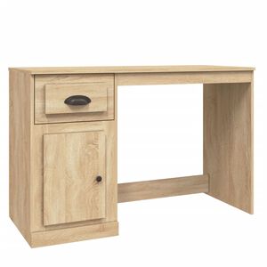 vidaXL skrivebord m. skuffer 115x50x75 cm konstrueret tr&aelig; sonoma-eg