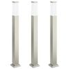 vidaXL pullertlamper 3 stk. 80 cm rustfrit st&aring;l IP44