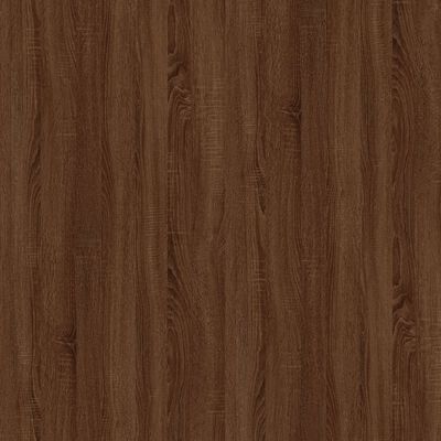 vidaXL sofabord 80x50x45 cm konstrueret træ og jern brun egetræsfarve