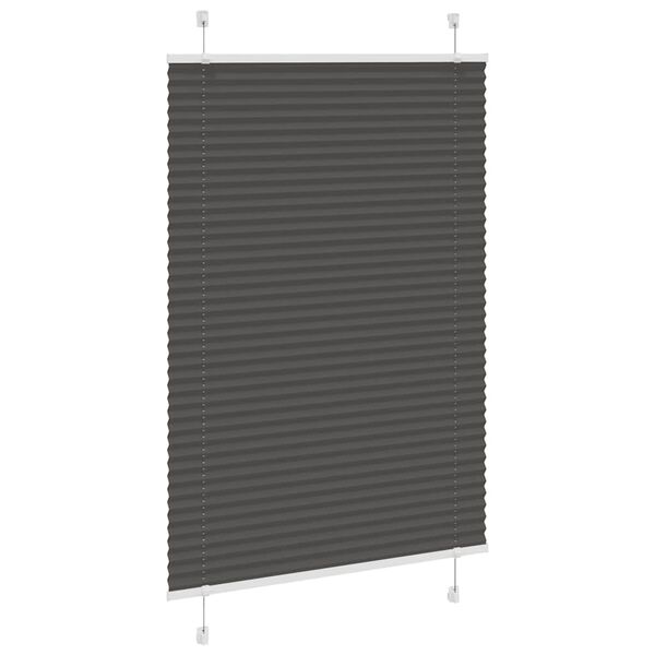 vidaXL Plisségardin Sort 100x100 cm Stofbredde 99,4 cm Polyester