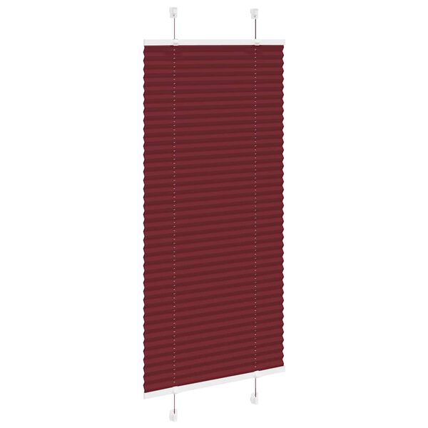vidaXL Pliss&eacute;gardin Bordeauxr&oslash;d 65x150 cm Stofbredde 64,4 cm Polyester