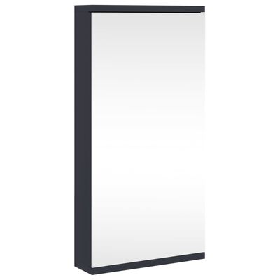 vidaXL hjørnehængt badeværelsesskab m. spejl 30x24x60 cm grå