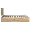 vidaXL Sengestel med skuffe Sonoma eg 150 x 200 cm Ingeni&oslash;rtr&aelig;
