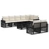 vidaXL Havesofa S&aelig;t 9 stk. Sort og Cremehvid polyrattan