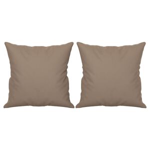 vidaXL pyntepuder 2 stk. 40x40 cm mikrofiberstof gr&aring;brun