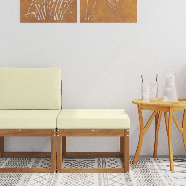 vidaXL Udend&oslash;rs puf Massivt Akacietr&aelig; Naturfarvet