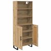 vidaXL Highboard Artisan Egetr&aelig; 69,5 x 34 x 180 cm Konstrueret tr&aelig;