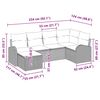 vidaXL Havesofa S&aelig;t 6 pcs Gr&aring; polyrattan