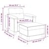 vidaXL sofastol med fodskammel 60 cm mikrofiberstof beige