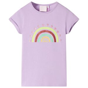 vidaXL T-shirt til b&oslash;rn str. 104 lilla
