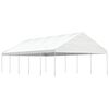 vidaXL pavillon med tag 11,15x5,88x3,75 m polyethylen hvid