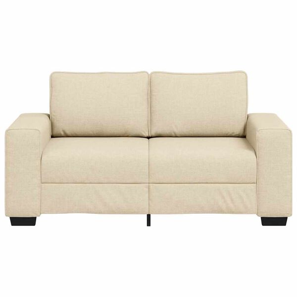 vidaXL 2-personers sofa 160x77x82 cm stof cremefarvet