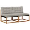 vidaXL 2 stk. Udend&oslash;rs Mellem Sofa Massivt Akacietr&aelig; Naturfarvet